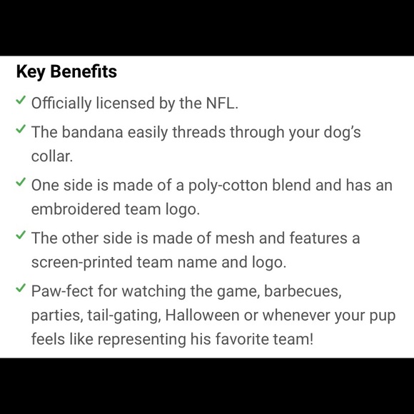 NWT NFL Washington Redskins Pet Bandana S/M - Picture 7 of 8